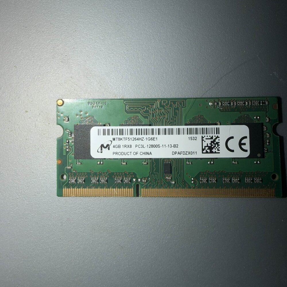 Micron 1x4GB 1RX8 DDR3 Laptop Ram **Untested**